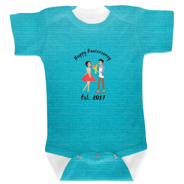 Custom Happy Anniversary Baby Bodysuit 0-3 (Personalized)