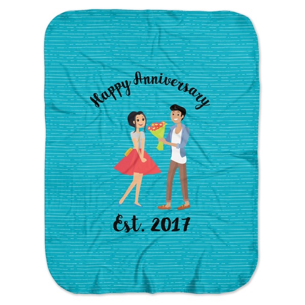 Custom Happy Anniversary Baby Swaddling Blanket (Personalized)