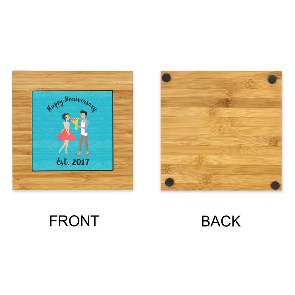 Happy Anniversary Bamboo Trivet with 6" Tile - APPROVAL