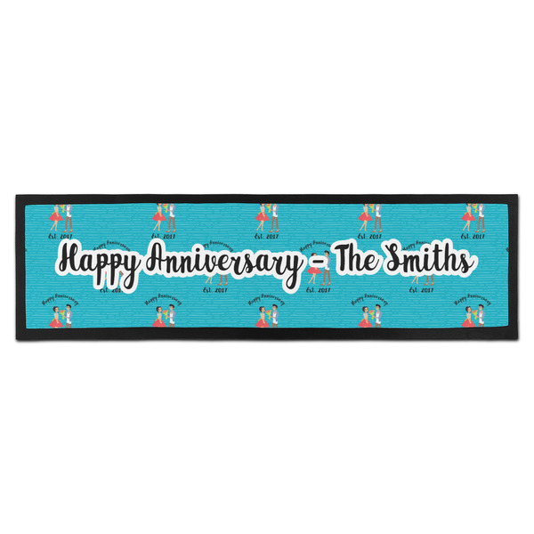 Custom Happy Anniversary Bar Mat - Large (Personalized)