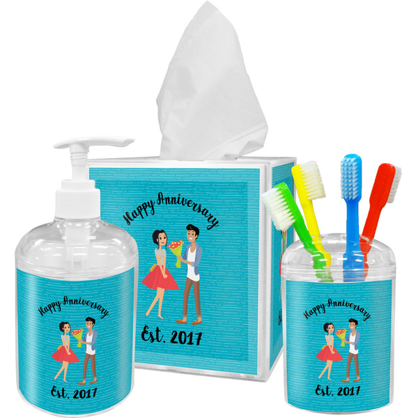 Happy Anniversary Bathroom Accessories Set (Personalized)
