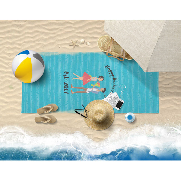 Happy Anniversary Beach Towel Lifestyle