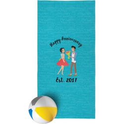 Happy Anniversary Beach Towel (Personalized)
