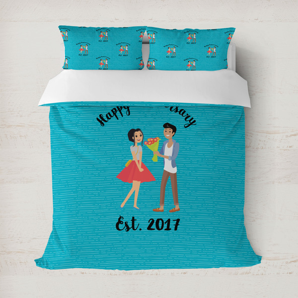 Custom Happy Anniversary Duvet Cover (Personalized)