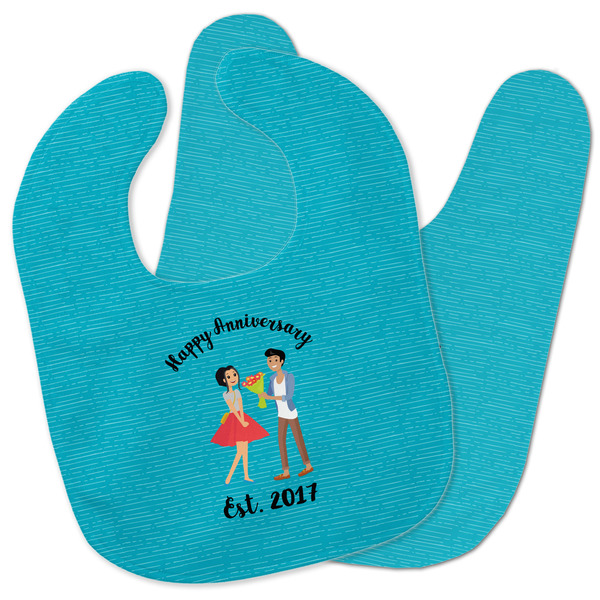 Custom Happy Anniversary Baby Bib w/ Couple's Names