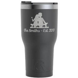 Happy Anniversary RTIC Tumbler - Black - Engraved Front (Personalized)