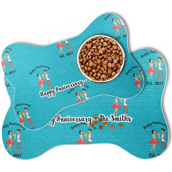 Happy Anniversary Bone Shaped Dog Mats - MAIN
