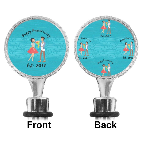 Happy Anniversary Bottle Stopper - Front and Back