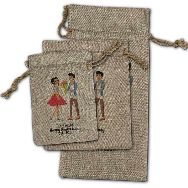 Happy Anniversary Burlap Gift Bags - (PARENT MAIN) All Three