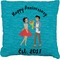 Happy Anniversary Burlap Pillow 16"