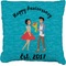 Happy Anniversary Burlap Pillow 18"
