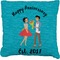 Happy Anniversary Faux-Linen Throw Pillow (Personalized)