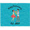 Happy Anniversary Woven Fabric Placemat - Twill w/ Couple's Names