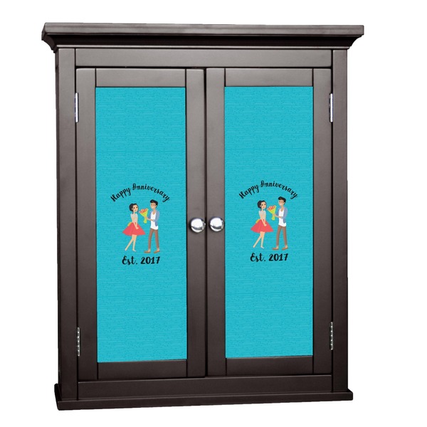 Custom Happy Anniversary Cabinet Decal - Small (Personalized)