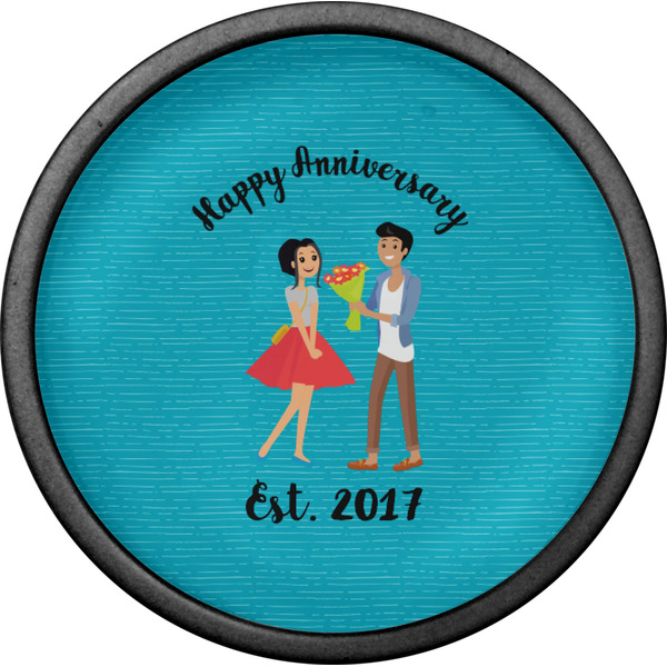 Happy Anniversary Cabinet Knob - Black - Front