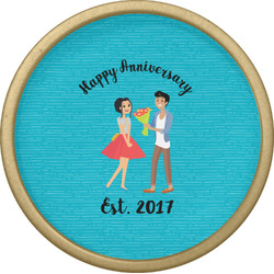 Happy Anniversary Cabinet Knob - Gold (Personalized)