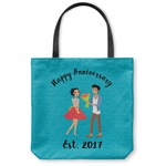 Happy Anniversary Canvas Tote Bag - Small - 13"x13" (Personalized)