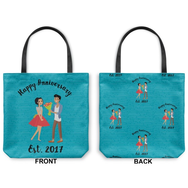 Happy Anniversary Canvas Tote - Front and Back