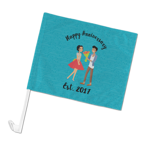 Custom Happy Anniversary Car Flag - Large (Personalized)