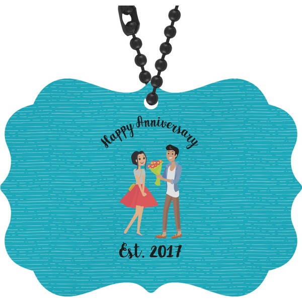 Custom Happy Anniversary Rear View Mirror Charm (Personalized)