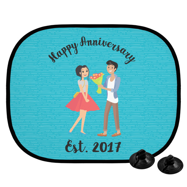 Custom Happy Anniversary Car Side Window Sun Shade (Personalized)