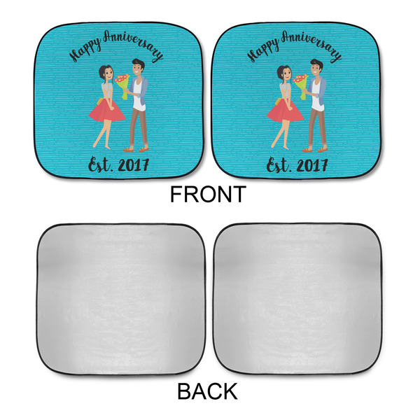 Happy Anniversary Car Sun Shades - APPROVAL