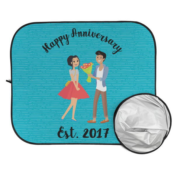 Happy Anniversary Car Sun Shades - FOLDED & UNFOLDED