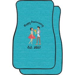 Happy Anniversary Car Floor Mats (Front Seat) (Personalized)