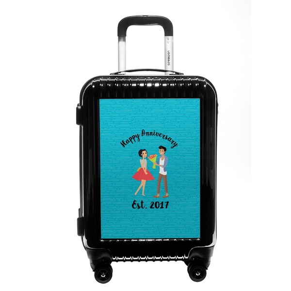 Custom Happy Anniversary Carry On Hard Shell Suitcase (Personalized)