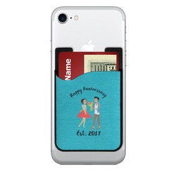 Happy Anniversary 2-in-1 Cell Phone Credit Card Holder & Screen Cleaner (Personalized)