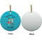 Happy Anniversary Ceramic Flat Ornament - Circle Front & Back (APPROVAL)