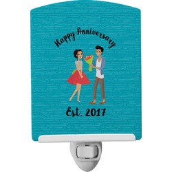 Happy Anniversary Ceramic Night Light (Personalized)
