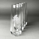 Happy Anniversary Champagne Flute - Stemless Engraved - Set of 4 (Personalized)