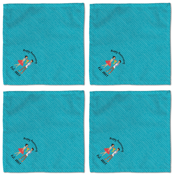 Happy Anniversary Cloth Napkins - Personalized Lunch (APPROVAL) Set of 4