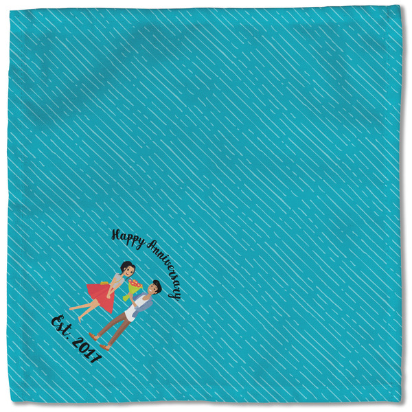 Happy Anniversary Cloth Napkins - Personalized Lunch (Single Full Open)