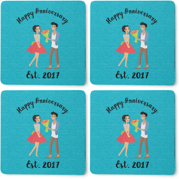 Happy Anniversary Coaster Rubber Back - Apvl