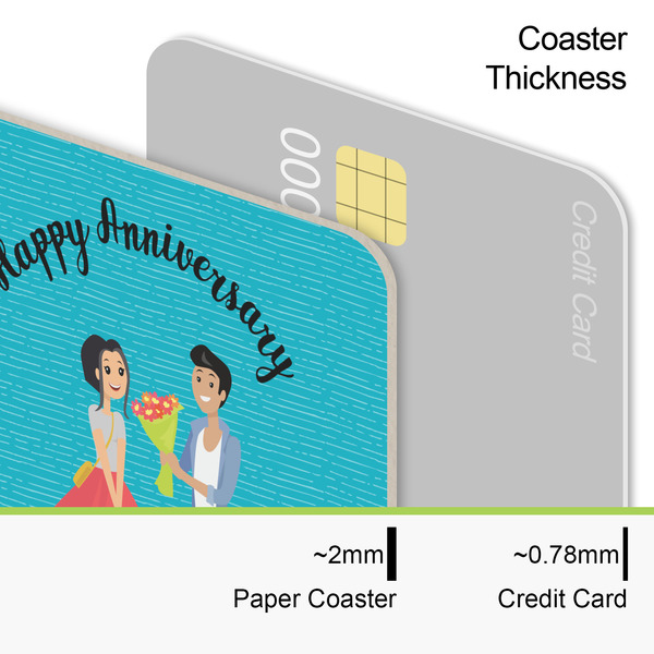 Happy Anniversary Coaster Thickness