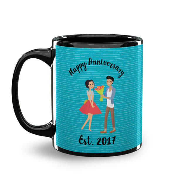 Happy Anniversary Coffee Mug - 11 oz - Black