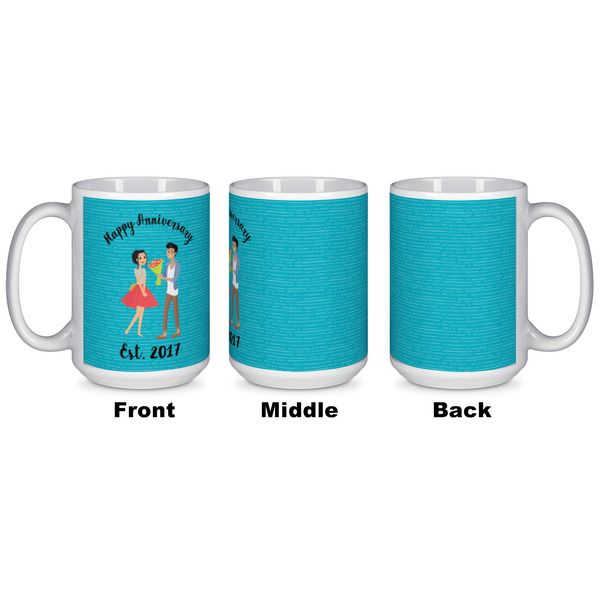 Happy Anniversary Coffee Mug - 15 oz - White APPROVAL