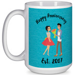 Happy Anniversary 15 Oz Coffee Mug - White (Personalized)