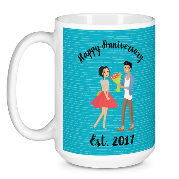 Happy Anniversary Coffee Mug - 15 oz - White