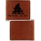 Happy Anniversary Cognac Leatherette Bifold Wallets - Front and Back Single Sided - Apvl