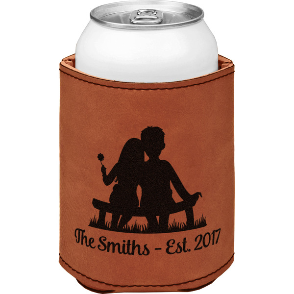 Custom Happy Anniversary Leatherette Can Sleeve - Single Sided (Personalized)