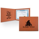 Happy Anniversary Leatherette Certificate Holder - Front and Inside (Personalized)