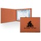 Happy Anniversary Cognac Leatherette Diploma / Certificate Holders - Front only - Main