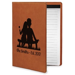 Happy Anniversary Leatherette Portfolio with Notepad - Small - Double Sided (Personalized)
