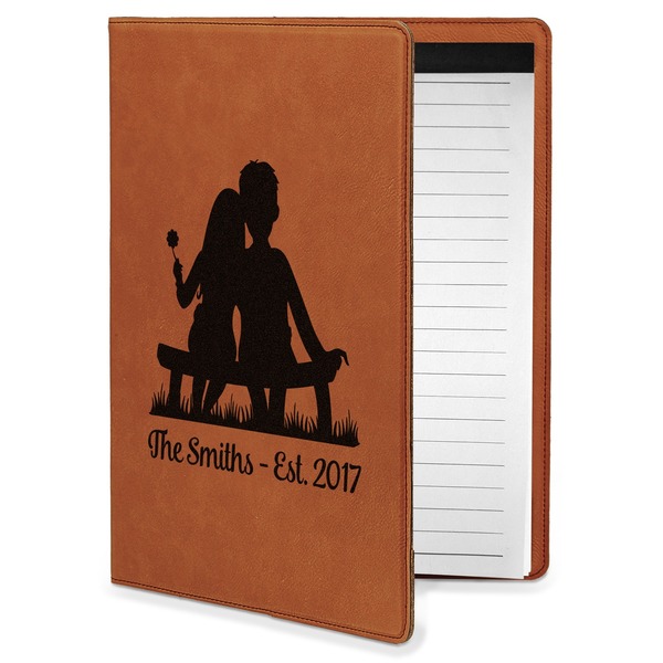 Custom Happy Anniversary Leatherette Portfolio with Notepad - Small - Double Sided (Personalized)