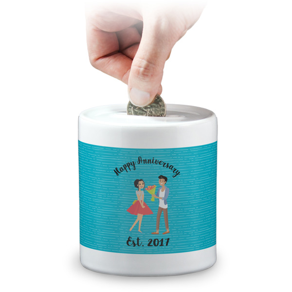 Custom Happy Anniversary Coin Bank (Personalized)