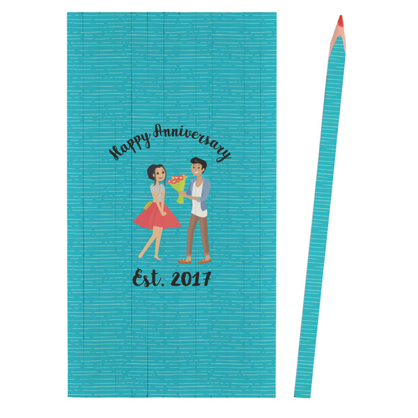 Happy Anniversary Colored Pencils - Front View