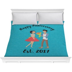 Happy Anniversary Comforter - King (Personalized)